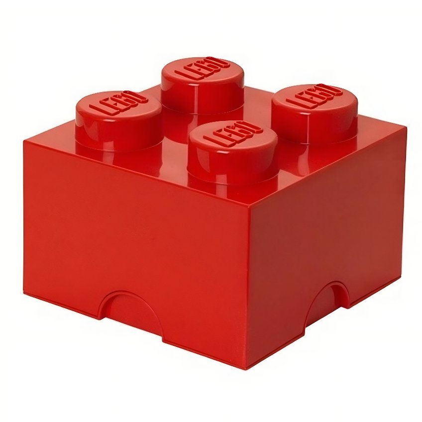 Červený úložný box LEGO® Smart 25 x 25 cm