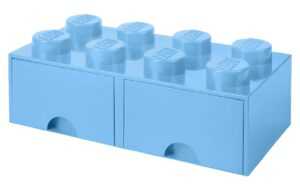 Světle modrý úložný box LEGO® Storage 25 x 50 cm