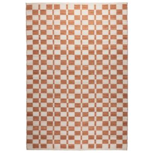 Oranžovo-béžový koberec ZUIVER CHECKER 160 x 230 cm