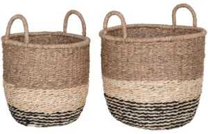 Nordic Living Set dvou hnědých košů Tamila 28/33 cm z přírodních vláken