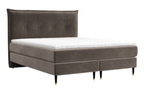 Maison de Rêve Hnědá sametová postel boxspring DUNA 200 x 200 cm