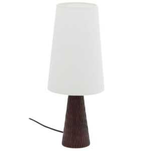 Tmavá dřevěná stolní lampa Kave Home Amire