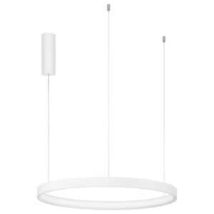 Bílé kovové závěsné LED světlo Nova Luce Perrine 60 cm